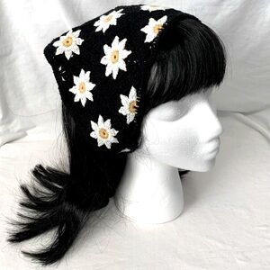 Girlhoodcore Crochet Floral Bandanna